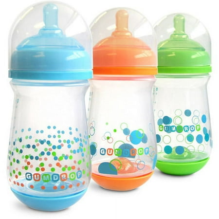 Gumdrop Gentle Vent Bottle 3pk 8oz Boy