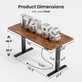 thumbnail image 5 of Amadwell 55" Electric Height Adjustable Standing Desk, 27.6" Deep Work Table with Power Outlets, Home Office Desk, 5 of 9