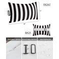 thumbnail image 3 of Pack of 4 Outdoor Lumbar Pillow Covers 11x16 Inch, Simple Black White Stripes Waterproof Throw Pillow Covers Set, Modern Stripes Indoor&Outdoor Decorative Cushion Cases for Patio Porch Car, 3 of 7