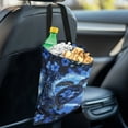 thumbnail image 4 of Yuyamidu Sea Turtle Car Trash Bags for Back Seat Rear Seat Hibiscus Car Rubbish Holder Accessories for Car SUV Van Heart Auto Garbage Bag Hanging Car Waste Bag, Blue, 4 of 7