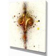 thumbnail image 2 of Dark Yellow Fractal Art Design - Abstract Canvas Wall Art Print, 2 of 4
