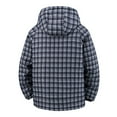 thumbnail image 4 of IWRICH Winter Heavy Warm Sherpa Lined Jackets for Men Plaid Flannel Tops Plus Size M-8XL Big&Tall Coat Dark Blue XL, 4 of 5