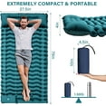 thumbnail image 3 of Double Sleeping Pad for Camping- Self Inflating 4" Extra-Thick with Pillow Built-in Foot Pump Inflatable Sleeping Mat for Backpacking, Hiking, Traveling, Tent, Portable Camping Mat, 3 of 7