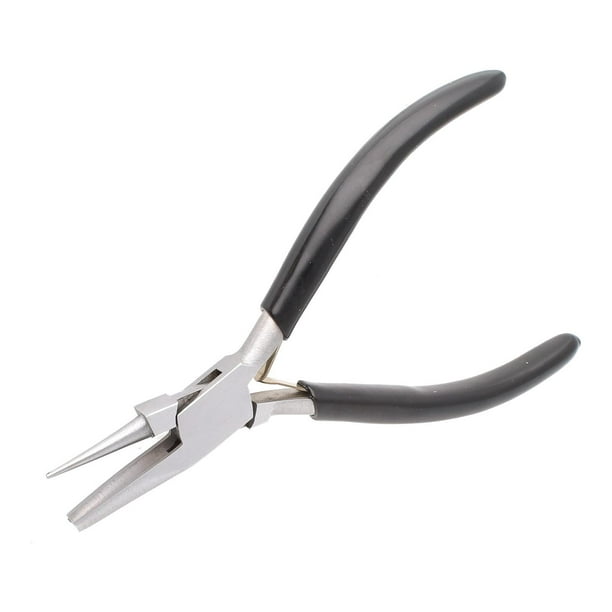 Alicates para bucles de alambre para fabricación de joyas, alicates para doblar alambre, alicates para cuentas, alicates de punta redonda para bucles Negro
