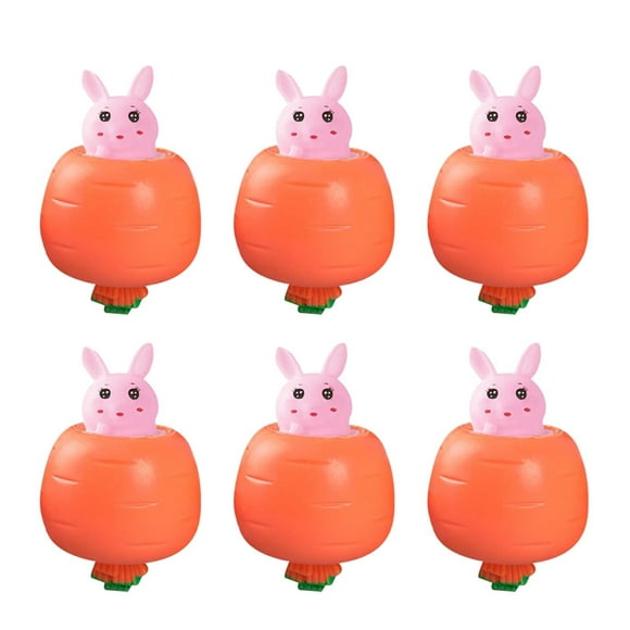 Fiudx Taza de Conejito de Zanahoria, Divertido Juego de Juguetes para Apretar, Accesorio Portátil para Aliviar El Estrés, Risas y Sonrisas En Cualquier Momento, Regalo Ideal de Pascua, Perfecto para