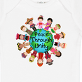 thumbnail image 4 of Inktastic Peace Through Unity Boys or Girls Baby Bodysuit, 4 of 5