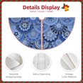 thumbnail image 3 of KLL Christmas Tree Skirt,Party Decorations Farmhouse for Christmas Decorations Holiday Party 48" -Blue Mandala Harmony, 3 of 6