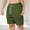 Army Green, variant on Men's Summer Solid Color Casual Drawstring Pocket Shorts Fashionable Loose Straight Through Shorts