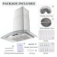 thumbnail image 5 of 30 in. Ducted Wall Mount Range Hood Kitchen Hood Stainless Steel with Touch Control LED Light, 5 of 10