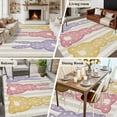 thumbnail image 5 of 6x9 Area Rugs for Living Room, Happy Easter Bunny Non Slip Area Rugs for Kitchen Bedroom Entryway, Striped Polka Dot Rabbits Farmhouse Washable Carpet Runner Rug Floor Mats for Bedroom Home Decor, 5 of 9