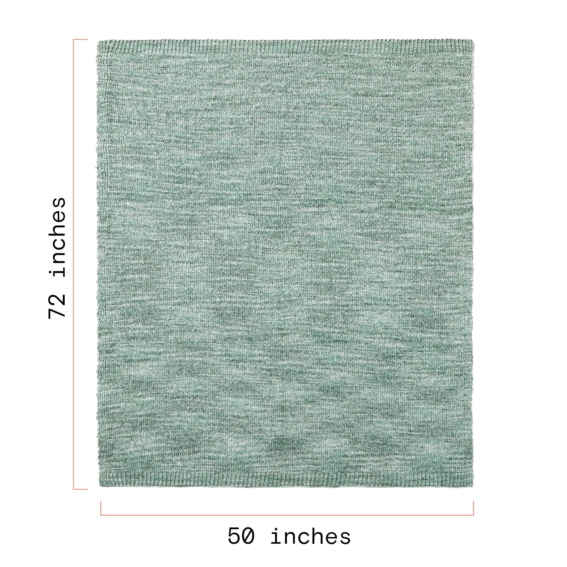 Beautiful 50"x 72" Green Melange Chenille Throw by Drew Barrymore