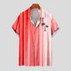 thumbnail image 5 of Mens Manga Corta Botón Abajo Camisas Botones Casuales Imprimir Blusa Turndown, 95% Poliéster 5% Camisa de Spandex para la Fiesta, Negocios Y Diario, 5 of 5