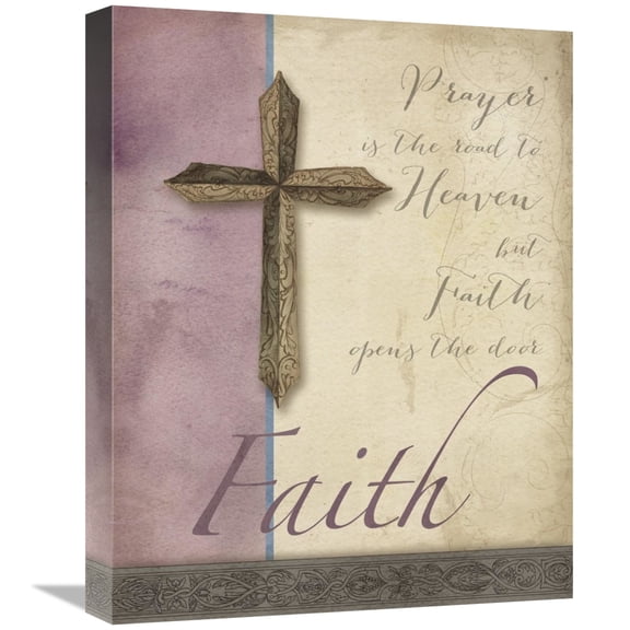 Global Gallery's 'Words for Worship Faith' by Elyse DeNeige Stretched Canvas Wall Art
