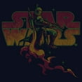 thumbnail image 2 of Girl's Star Wars: The Book of Boba Fett Distressed Retro Star Wars Logo  Graphic Tee Navy Blue X Small, 2 of 4