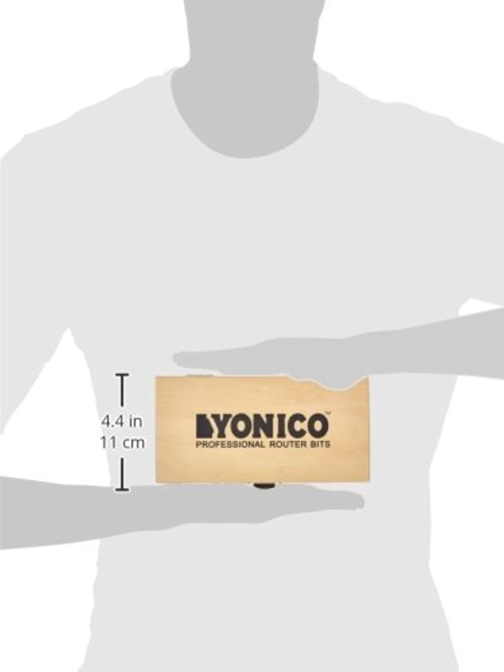 Yonico 5 Bit Bullnose Router Bit Set C3 Carbide 1/2" Shank- 13515