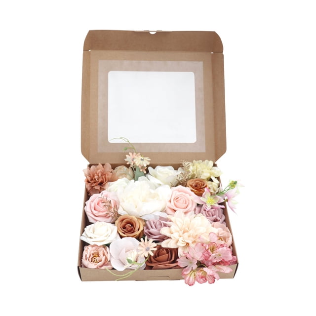 Injueey Rosas de flores artificiales de primera calidad para decoración de bodas DIY Amplia gama de usos Flores multiartificiales Kits de decoración para fiestas