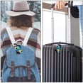 thumbnail image 5 of Square 2Pack PU Leather Peacock Feather Cruise Luggage Tag with Privacy Cover and Name ID Tag for Travel Handbags Backpacks Luggage Tags, 5 of 6