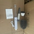 thumbnail image 1 of White Cordless Electric Cleaning Brush with Retractable Long Handle, Automatic Rotation, 2 Replaceable Heads – Multi-functional Tool for Bathroom and Floor Cleaning, Durable High-Quality Design for, 1 of 6