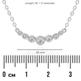 thumbnail image 2 of Mercie Sterling Silver Pendant Necklace Graduated Bezel Set Stone Design 18 Inch Everyday Wear, 2 of 9