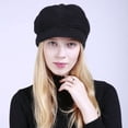 thumbnail image 3 of Winter Hats Knitted Beanie Hat with Visor Ribbed Ski Beanie Hat Slouchy Skull Hat Cap Headwear for Women and Girls, 3 of 6