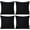 Black, variant on 4-Pack 100% Cotton Comfortable Solid Decorative Throw Pillow Case Square Cushion Cover Pillowcase Sublimation Blank Pillow Covers DIY Throw Pillowcase (18x18 inch/ 45x45cm,Pale Purple)