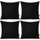 thumbnail image 3 of Thmyo Paquete de 4 fundas de almohada 100% algodón, cómodas, decorativas y sólidas, fundas de cojín cuadradas, fundas de almohada en blanco para sublimación, fundas de almohada navideñas para sofá (18, 3 of 4