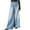 Light Blue, variant on Womens Denim High Waisted Wide Leg Jeans Loose Button Closure Belt Loops Trousers with Pockets Trendy Casual Vacation Pants Beige