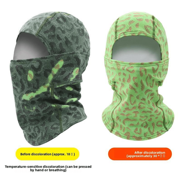 Heat Reactive Ski Mask Unisex Temperature Sensitive Color Change Balaclava Face Mask & Neck Gaiter for Motorcycle Fishing Hiking Skiing Breathable Warm Windproof Outdoor Sports Gear