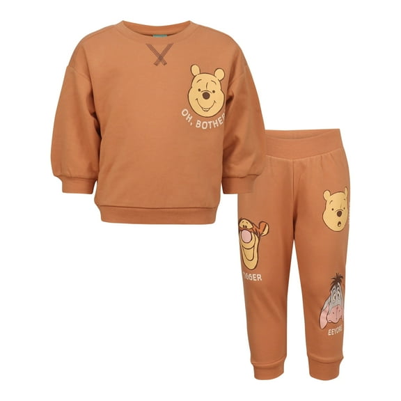 Disney Clothes Baby Boys 2-Piece Pant Set – Winnie the Pooh Sweatshirt & Jogger Outfit Infant (0/3M–24M)