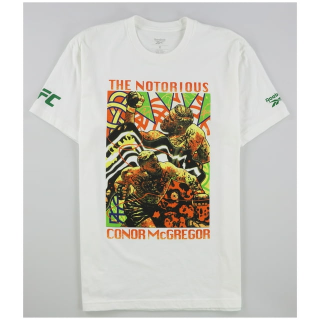 Camiseta gráfica Reebok Notorious Conor Mcgregor para hombre color blanco grande