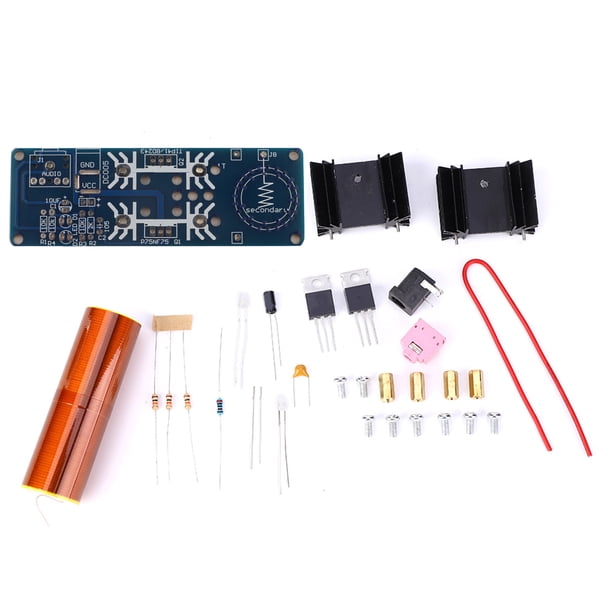 Risegun DC15~24V Bobina Arco Experimento Plasma, Alta Temperatura Alta presión Plasma Mágico Experimento científico 15W Mini Bobina Plasma Altavoz Módulo de Altavoz Kit Kit electrónico DIY