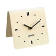 thumbnail image 3 of GROWTH TANK Desk Analog Clock Creative Square Non Ticking for Mantel Bedside Living Room Beige, 3 of 9