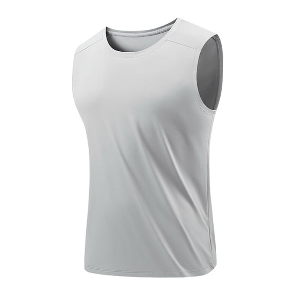 Bosfbaoi Men's Quick-Dry Sleeveless Tank Top, Moisture-Wicking Polyester Athletic Fit Shirt, Breathable Gym Workout Sleeveless Top for Men's Sports and Fitness