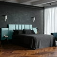 thumbnail image 4 of Jaxx  Panelist Padded Headboard - Set of 2 Wall Panels Microvelvet Surf Turquoise - King, 4 of 5