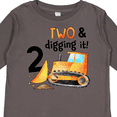 thumbnail image 4 of Inktastic Two and Digging It Bulldozer 2nd Birthday Boys or Girls Long Sleeve Toddler T-Shirt, 4 of 5