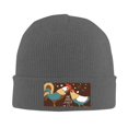 thumbnail image 2 of Junzan Rooster And Chicken Mens Winter Hats Thick Knit Cuff Beanie Cap Beanie Hat, 2 of 7