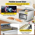 thumbnail image 3 of VEVOR Chamber Vacuum Sealer, DZ-260C 6 m³/h Pump Rate, Excellent Sealing Effect with Automatic Control, 320W Professional Foods Packaging Machine Used for Fresh Meats, Fruit, and Sauces, 3 of 9