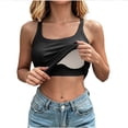 thumbnail image 2 of TARIENDY Racerback Workout Tank Tops for Women Built-in-Bra Ribbed Sleeveless Tops Wide Straps Scoop Neck Cami Shirts Plus Size Slim Fit Basic Shirt Black XXXXL, 2 of 9
