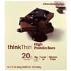 thinkThin High Protein Bar, Chocolate Fudge, 20g Protein, 10 Ct
