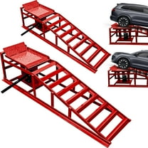 Jacgood Hydraulic Car Ramps 2 Pack Hydraulic High Lift Service Vehicle Ramps 11000 lbs, Heavy Duty Steel Automotive Truck Wheel Ramps for Oil Changes