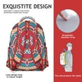 thumbnail image 5 of Mantra Print Boho Backpack&nbsp;- Trendy & Roomy Laptop Bag for School & Study, Durable Waterproof Backpack, Great Gift for College Students, 5 of 6