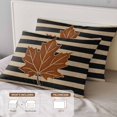 thumbnail image 6 of Thanksgiving 4 Piece Bedding Set, Fall Vintage Country Orange Maple Leaf Black Stripe California King Duvet Cover Set with Zipper Closure & Corner Ties Soft Breathable Comforter Cover for Bedroom, 6 of 9