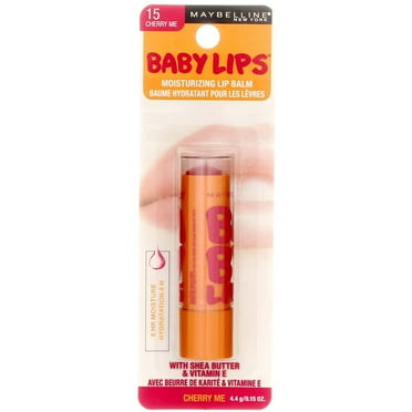 3 Pack - Maybelline Baby Lips Moisturizing Lip Balm , Cherry Me 0.15 oz
