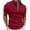 Dark Red, variant on IYTR Short Sleeve Shirts for Men Leisure Loose Solid Color Classic Tshirt Business Casual Zipper Lapel Mens T Shirts Fashion Blouses(Black,XXXL)