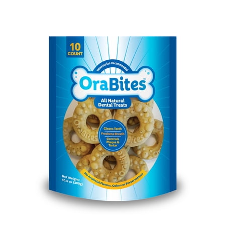 Orabites Dental Dog Treats for Dogs, 10 Count – Freshens Breath – KTR Group