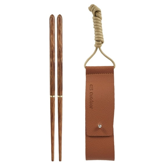 HORIALENCE Reusable Wood Chopsticks 1 Pair For Travel and Camping