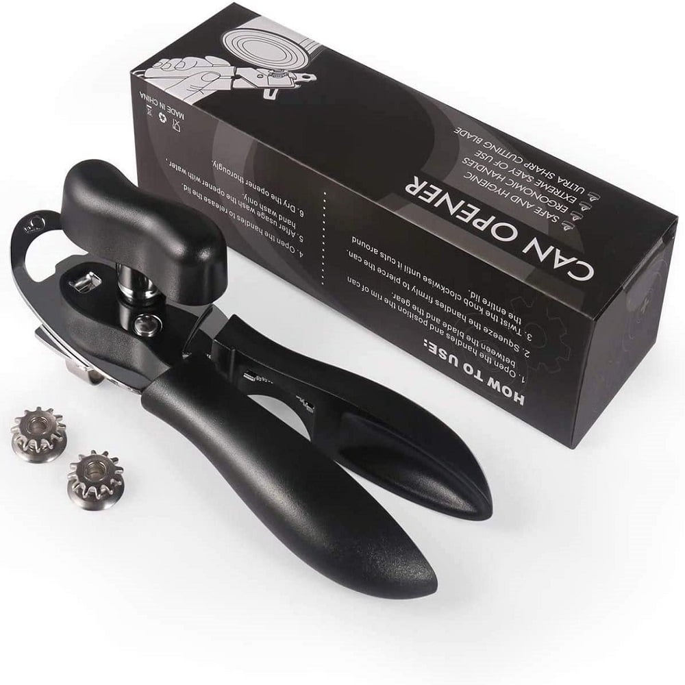 Manual Can Opener, Handheld Comfortable Grip, Oversized Easy Turn Knob