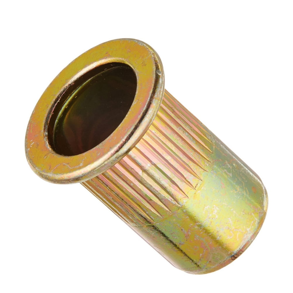 Steel Insert Rivet Nuts Metric Assortment Kit Knurled Parts Color Zinc Plating Short Hair White