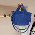 thumbnail image 5 of Bolso de hombro de pana para mujer y niña, bolsos cruzados suaves y cómodos para invierno y otoño, 5 of 5