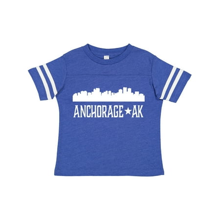 

Inktastic Anchorage Alaska Skyline Silhouette Travel Gift Toddler Boy or Toddler Girl T-Shirt